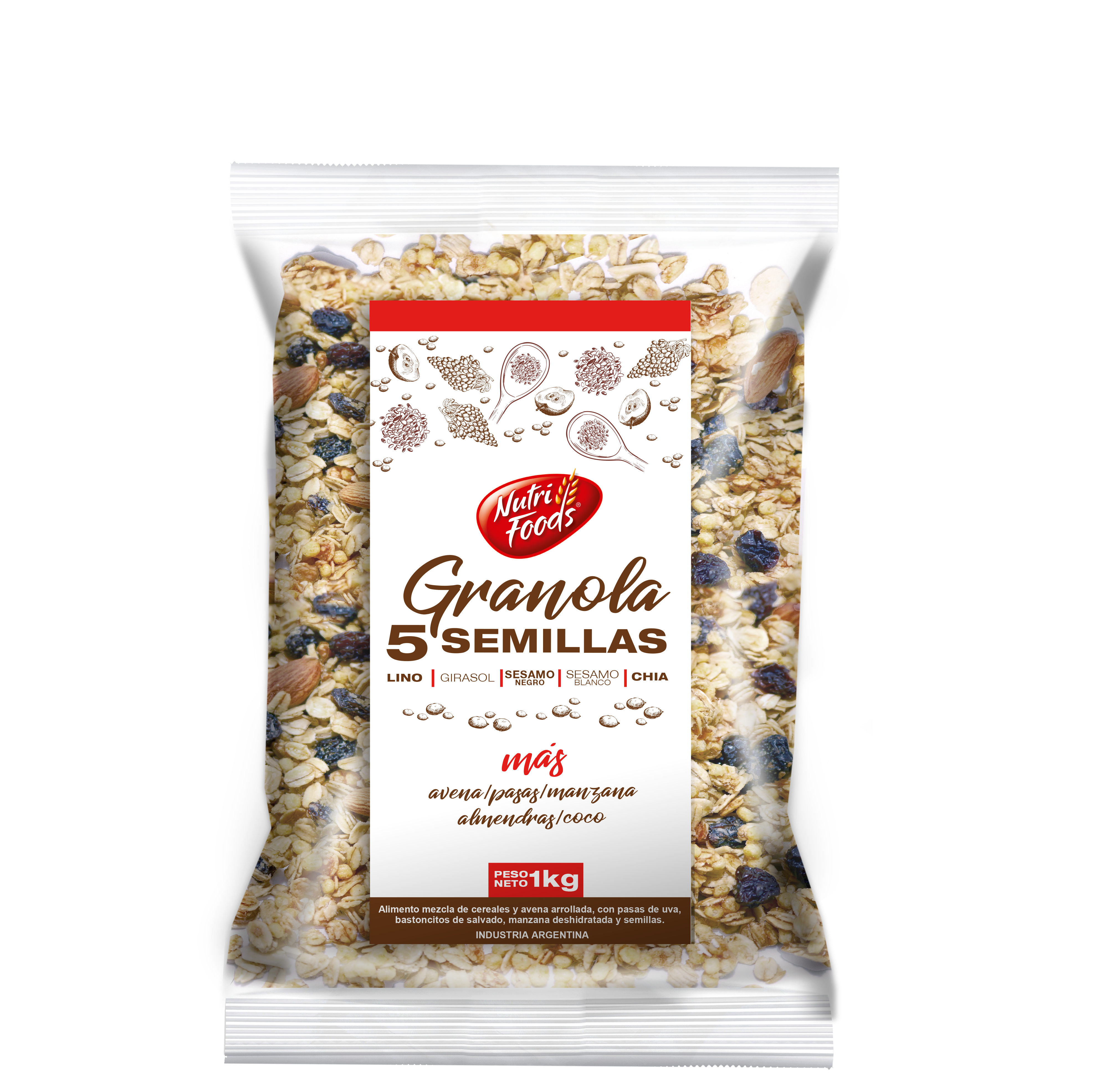 GRANOLA 5 SEMILLAS X 1000 GRS SKU:431 – Georgalos Ecommerce